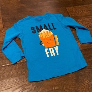 Carters baby long sleeve shirt small fry 12m nwot blue fall